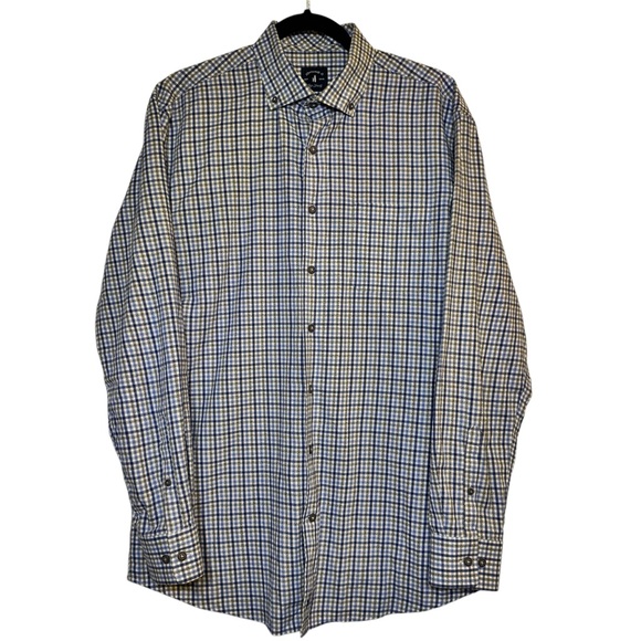 Johnnie-O Men’s Large Top‎ Shelf Ruben Button Up Shirt Wake Blue - Picture 2 of 15